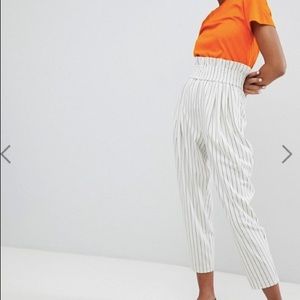 Monki High Waist Stripe Pants
